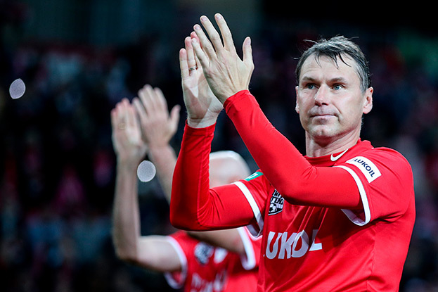 Егор Титов в матче Легенд «Спартака» и «Сборной мира».