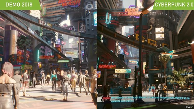 Сравнение версий Cyberpunk 2077.