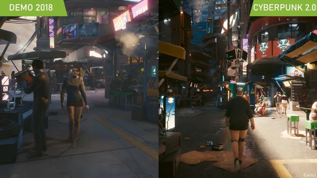 Сравнение версий Cyberpunk 2077.