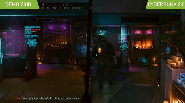 Сравнение версий Cyberpunk 2077.