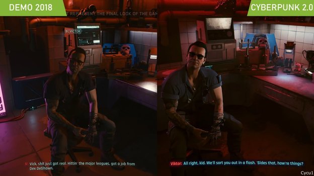 Сравнение версий Cyberpunk 2077.