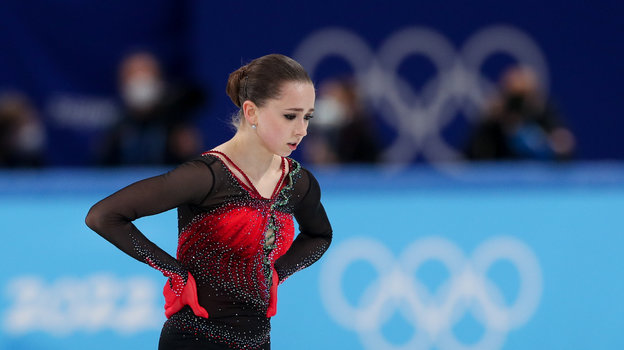 Камила Валиева на Олимпиаде-2022.
