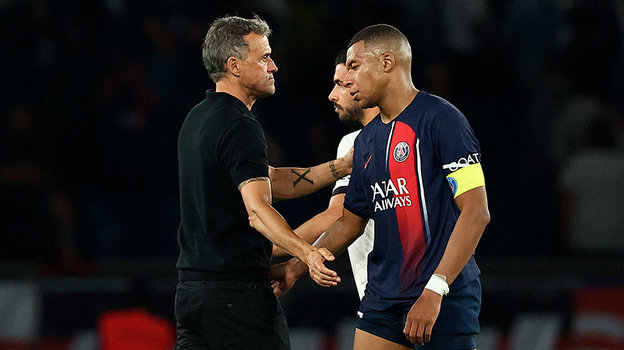 Луис Энрике и Килиан Мбаппе.