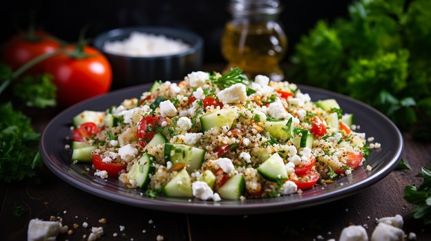 Салат из киноа с овощами