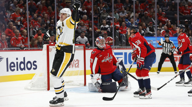 Евгений Малкин празднует гол в матче «Вашингтон» - «Питтсбург» (0:4) 13 октября в Вашингтоне.