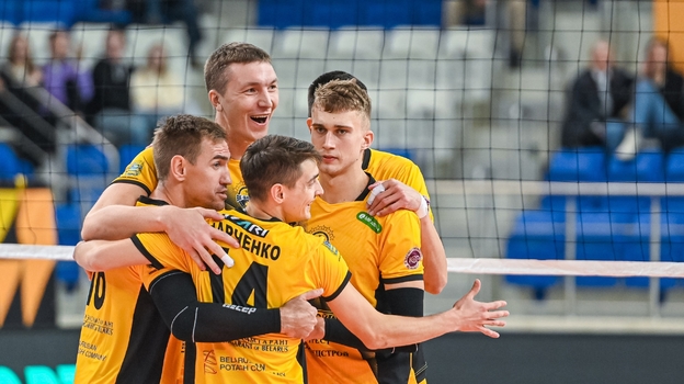 Волейболисты солигорского «Шахтера».