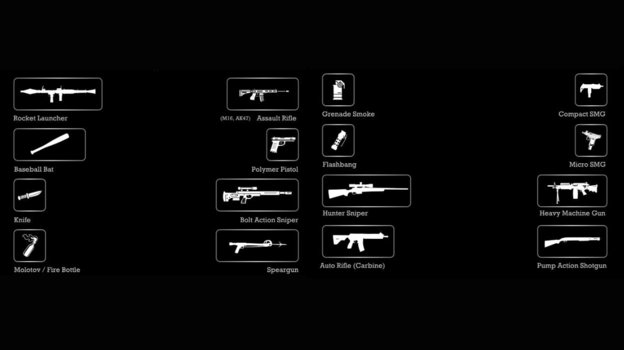 Возможный набор оружия в GTA 6.