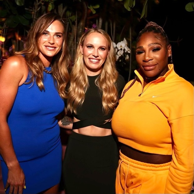 Арина Соболенко, Каролин Возняцки и Серена Уильямс.