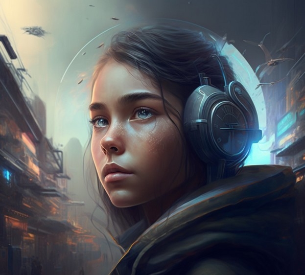 Девушка, созданная при помощи Deep AI.