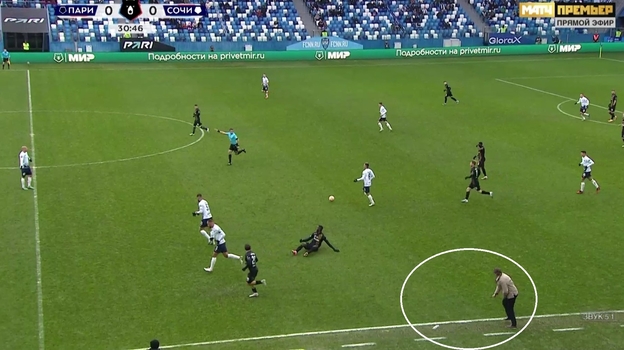 Сергей Юран в матче «Пари НН» — «Сочи».