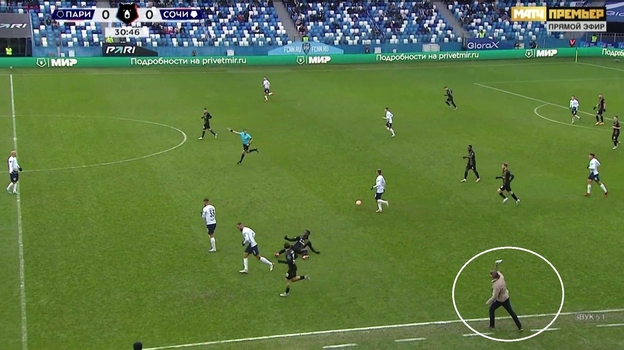 Сергей Юран в матче «Пари НН» — «Сочи».