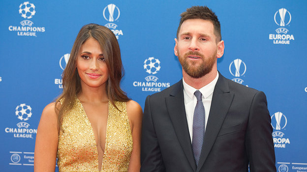 Антонелла Рокуццо и Лионель Месси.