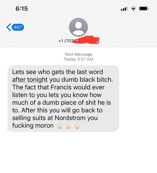 Угрожающее сообщение, которое пришло Маркелу накануне боя Нганну с Ганом.