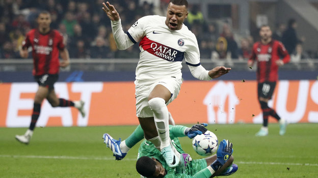 Футболист «ПСЖ» Килиан Мбаппе.