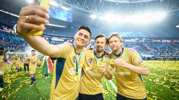 Виллиам де Оливейра, Сергей Семак и Анатолий Тимощук.