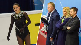 Камила Валиева, Сергей Дудаков, Этери Тутберидзе и Даниил Глейхенгауз