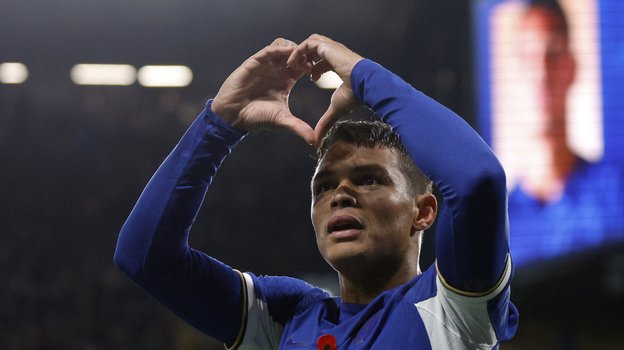 Тиагу Силва в матче «Челси» — «Манчестер Сити».