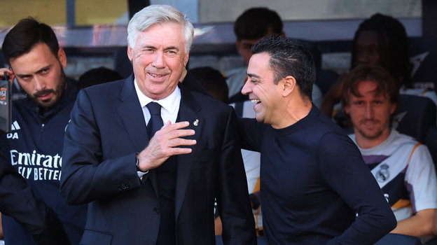 Карло Анчелотти и Хави. Карло Анчелотти и Хави