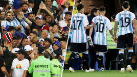 Месси увел команду с поля после побоища на трибунах. Но Аргентина вернулась и снова обыграла Бразилию