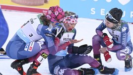 Американская лыжница устроила кровавое шоу на Кубке мира. Диггинс шокировала публику