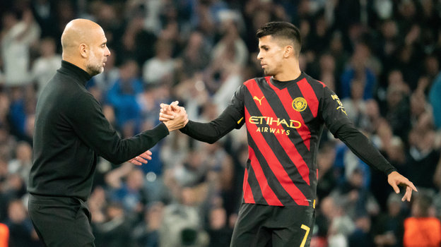 Хосеп Гвардиола и Жоау Канселу.