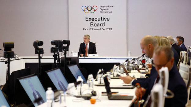 Томас Бах на совещании МОК. Томас Бах на совещании МОК