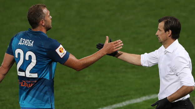 Артем Дзюба и Сергей Семак в «Зените».