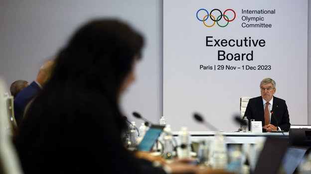 Томас Бах на совещании МОК. Томас Бах на совещании МОК