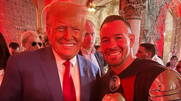 Колби Ковингтон (справа) и Дональд Трамп.