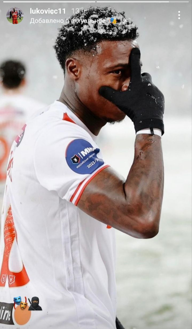 Пост Милоша Луковича в соцсети с фото Квинси Промеса.