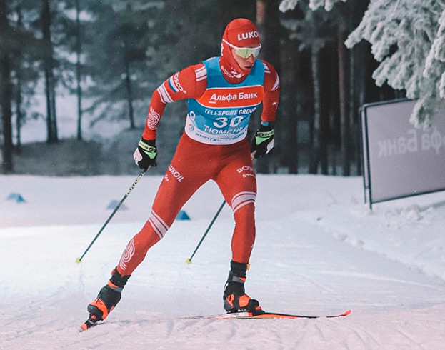 Александр Большунов. Лыжник Александр Большунов.
