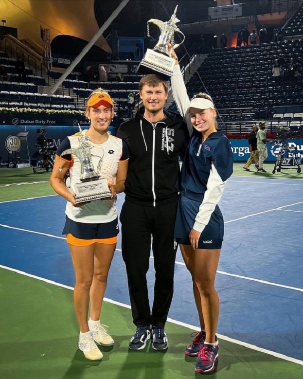 Элизе Мертенс, Сергей Демихин и Вероника Кудерметова.