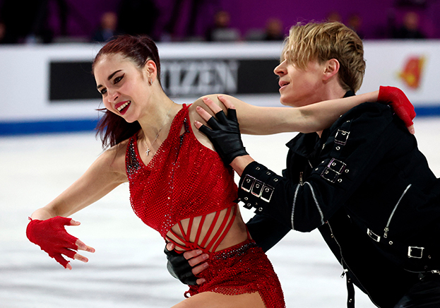 Диана Дэвис и Глеб Смолкин впервые выступают за сборную Грузии. Фигуристы Диана Дэвис и Глеб Смолкин.