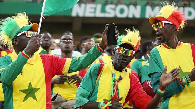 Болельщики сборной Сенегала.