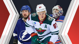 Хоккеисты Никита Кучеров, Кирилл Капризов и Игорь Шестеркин