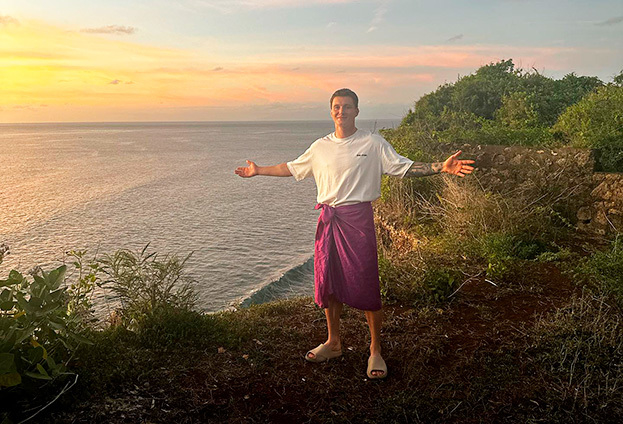 Иван Игнатьев во время зимнего отпуска.