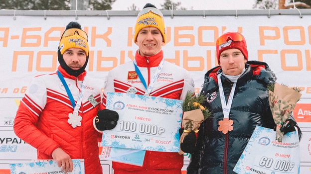 Алексей Червоткин, Александр Большунов, Илья Семиков.