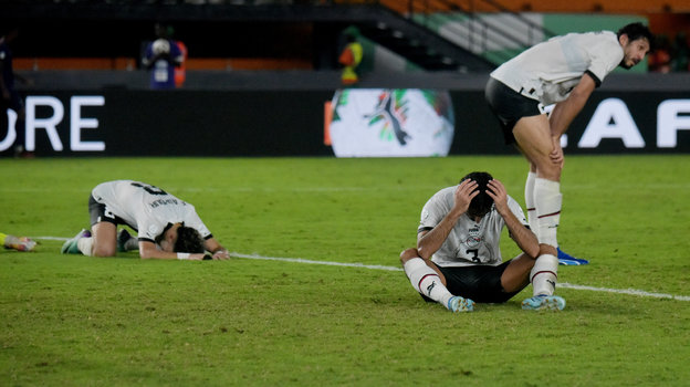 Игроки сборной Египта после матча.