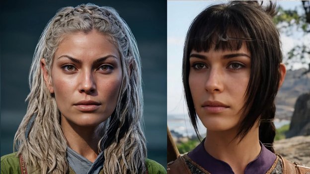 Джанейра и Шэдоухарт глазами нейросети.