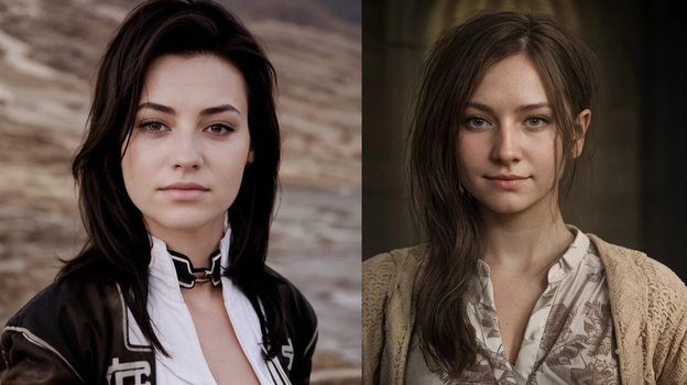 Миранда и Мия Уинтерс глазами нейросети.