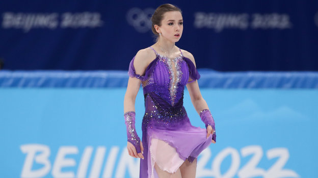 Фигуристка сборной России Камила Валиева на Олимпийских играх 2022 в Пекине.