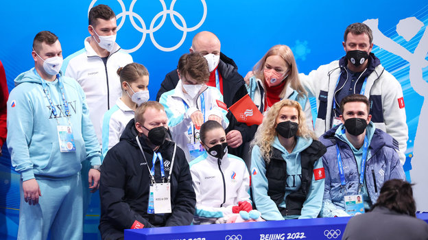 Фигуристы сборной России в командном турнире на Олимпийских играх в Пекине. Фигуристы сборной России в командном турнире на Олимпийских играх в Пекине