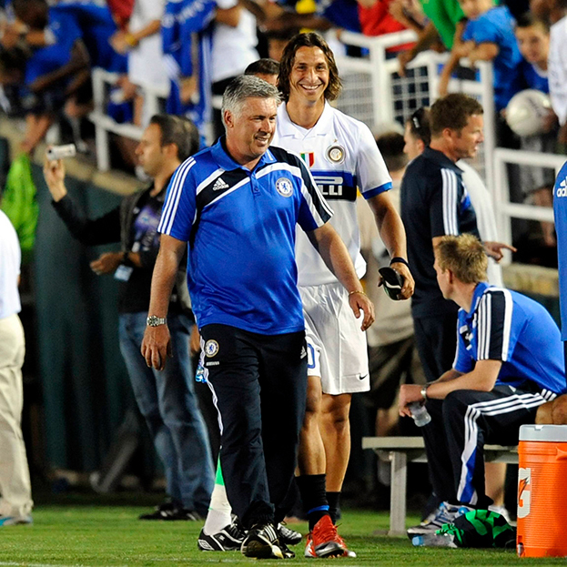 Карло Анчелотти и Златан Ибрагимович.