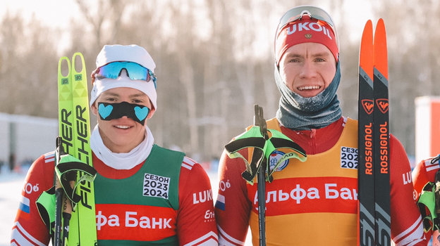 Савелий Коростелев и Александр Большунов. Лыжники Савелий Коростелев и Александр Большунов