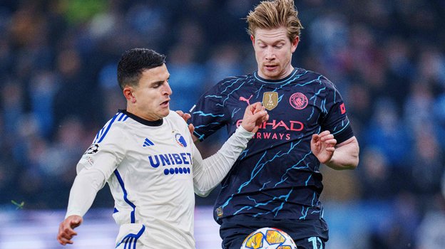 Кевин де Брейне в матче против «Копенгагена».