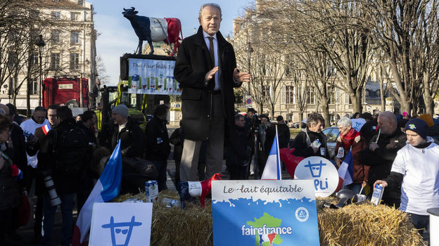 Акция протеста французских фермеров в Париже. Акция протеста французских фермеров в Париже
