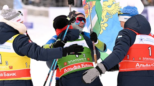 Биатлонистки сборной Свердловской области.