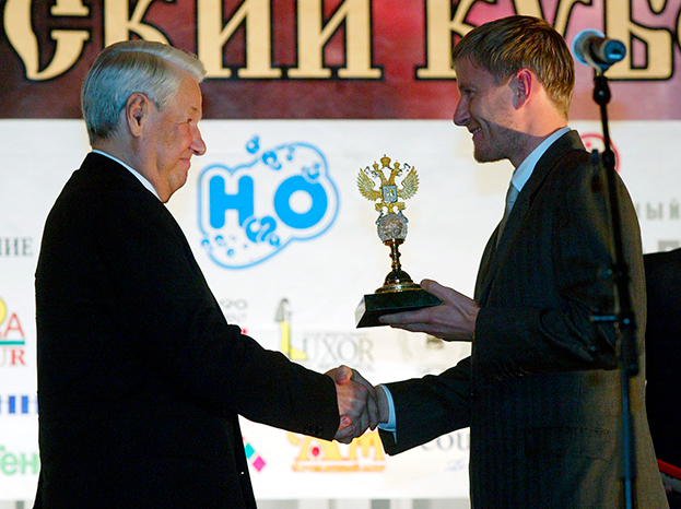 Борис Ельцин и Евгений Кафельников.