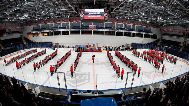 Юные хоккеисты школы ЦСКА.