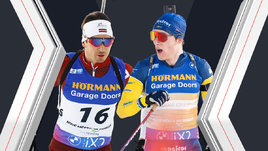 Биатлонисты Андрей Расторгуев и Себастьян Самуэльссон